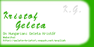 kristof geleta business card