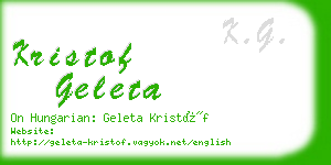 kristof geleta business card